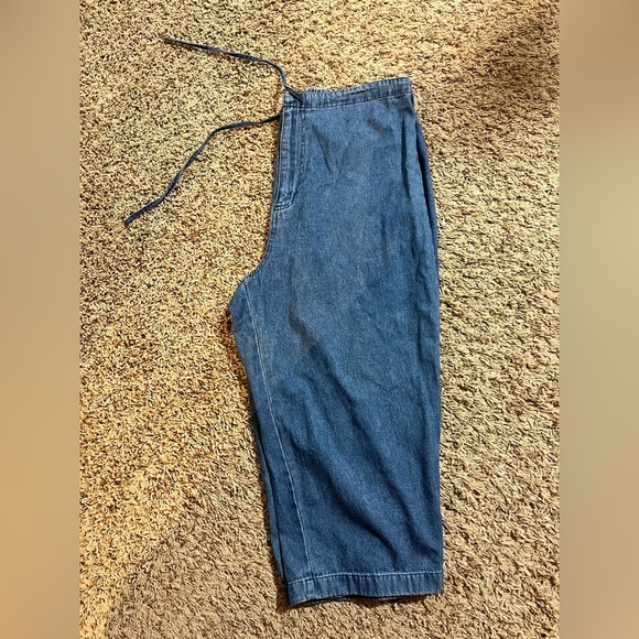 Vintage Shaver Lake Cotton Capri Pants Cinch elastic Waist - Picture 8 of 9